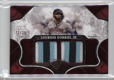 2025 Topps Tier One Relics Red 12/25 Lourdes Gurriel Jr #T1R-LG Dual Patch 2a5