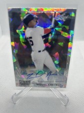 2021 Leaf Metal Draft - 1990 Leaf Autographs Miguel Amaya #LA-MA2 Silver...