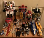 VTG 90s Bandai Mighty Morphin' Power Rangers Megazord Lot W/ Case & Instructions