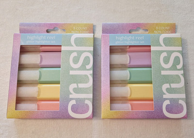 Lot of 2 Brand New Crush Highlight Reel Glitter Highlighter Sets Quick Drying