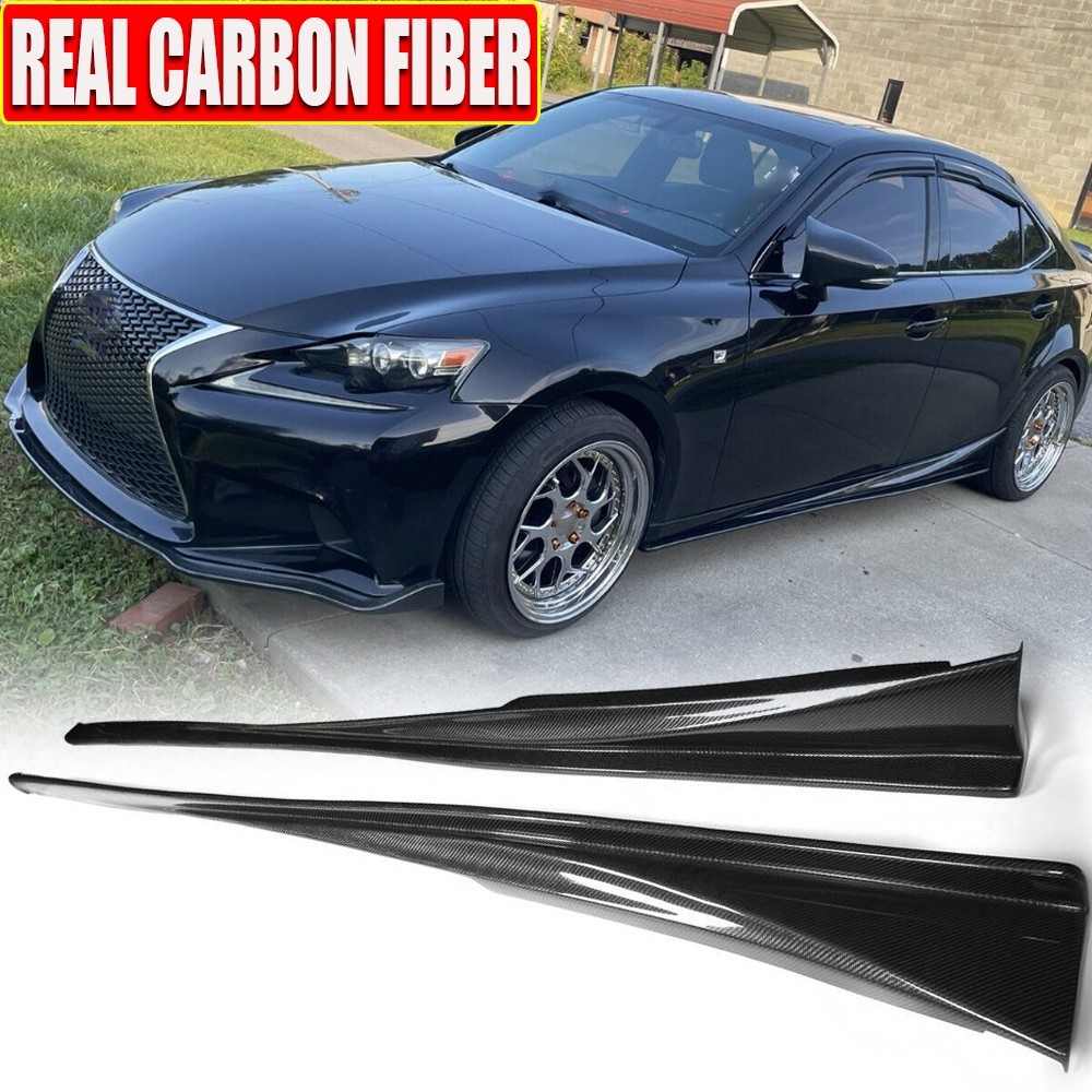 For Lexus IS250 IS300 IS350 F Sport 13-20 REAL CARBON Side Skirts