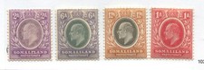 Somaliland KEVII 1905-09 various values mint o.g. hinged