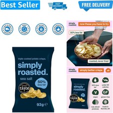 Sea Salt Crisps | 6 x 93g Sharer Bags | Just 3 Ingredients |  | 50% Less Fat ...