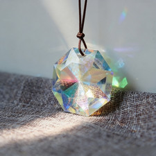 Crystal Prism Window Hanger 60mm Faceted Octagon Suncatcher, Rainbow Maker Decor