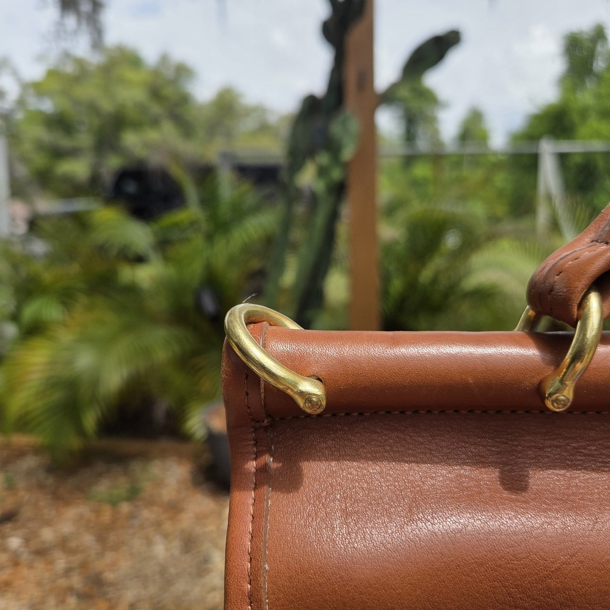 COACH Willis Vintage Leather Shoulder Bag British Tan 9927 Hand