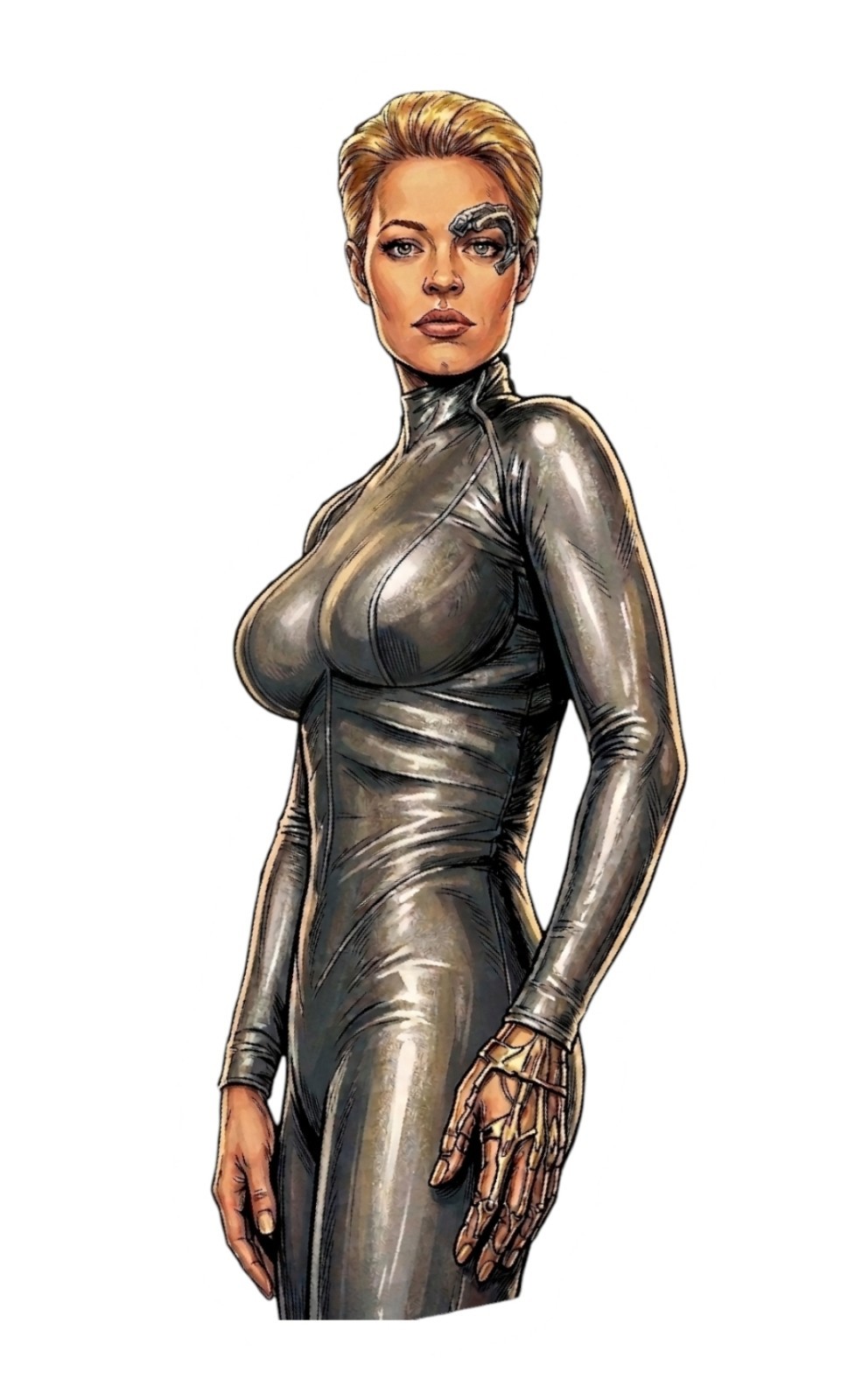 Jeri Ryan Star Trek Seven Of Nine Sexy Hollywood Star Water Resistant Sticker