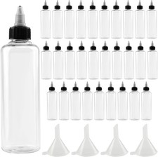 30 PCS 8 oz Plastic Squeeze Bottles, Round Dispensing Bottles with Twist  Cap