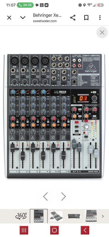 Behringer X1204USB 4-Channel Mixing Console