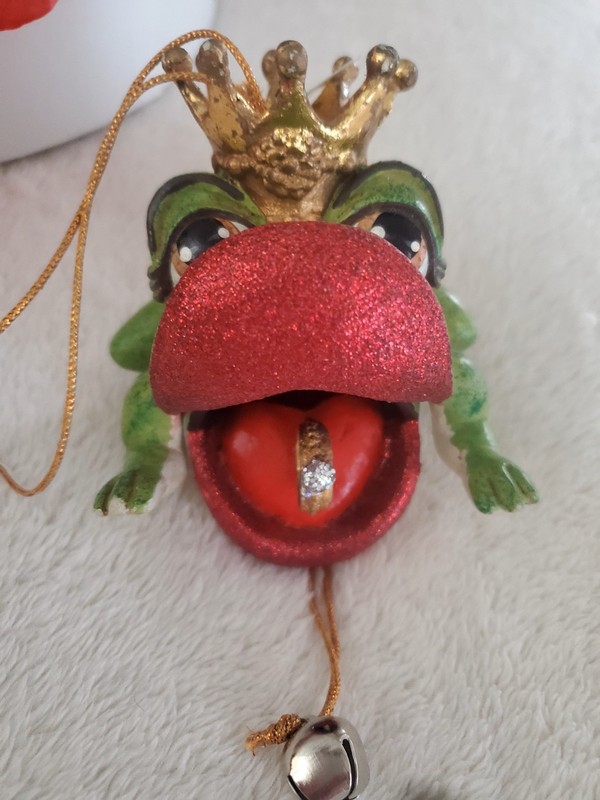 Katherines Collection Rare Prince Frog Diamond Ring n Mouth Lip Ornament Holiday