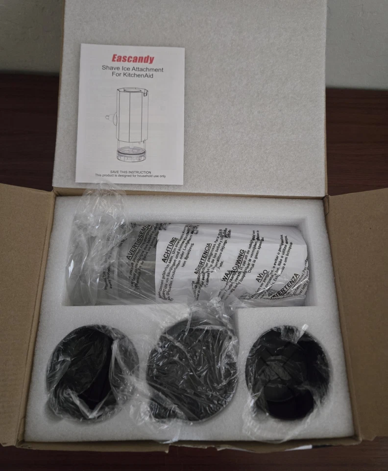 NUEVO EASCANDY PARA KitchenAid Accesorio de Hielo para Afeitar Blanco CON 8 MOLDES DE HIELO SI-0300 Foto 2 de 3