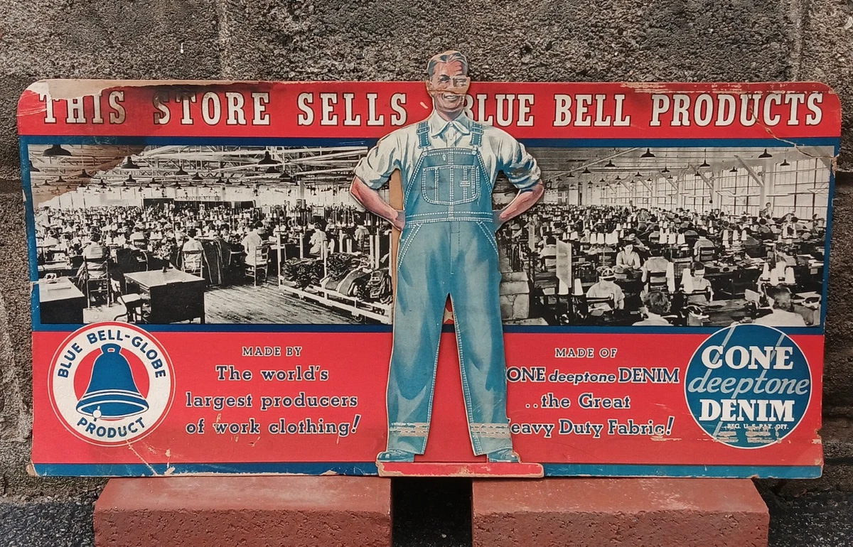 Overalls Sign In Original Advertising Signs (1930-1969) for sale