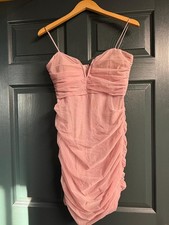 Windsor Glitter Mesh Ruched Mini Dress, Women Size M