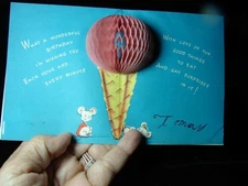 VINTAGE "HOPE IT'S YOUR BEST - HONEYCOMB!!" BIRTHDAY GREETING CARD