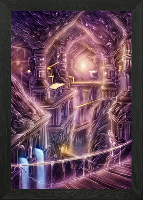 The 9 Realms Svartalfheim Framed Wall Art Poster Canvas Print Picture