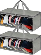 2 Pack Wide Hat Storage Bag for Baseball Caps Carrier Travel Case for Up to