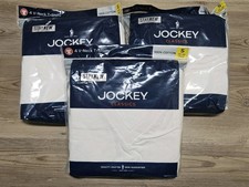   Jockey Men's T-Shirts Classic V-Neck T-Shirt 4 Pack, White - Small - Lot of 3