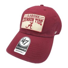 47 Brand Alabama Crimson Tide Clean Up Patch Red Adjustable Hat