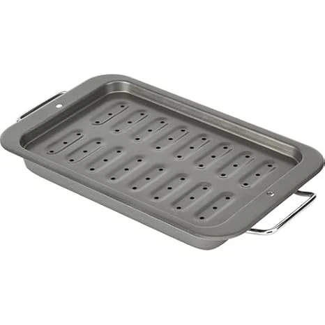 GoodCook Nonstick Broiler Baking Pan with Handles & Drip Rack, 7x11-Inch