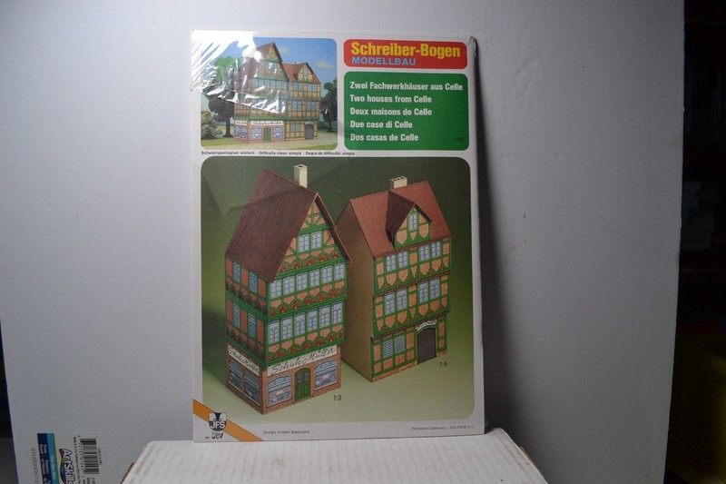 Schreider-Bogen 1:90 Scale "Two Houses from Celle" paper kit. New, wrapped.