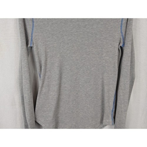 Free People Thermal Style Zip Cuff Shirt Gray Women's Size Large - Picture 3 of 13