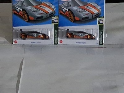 2017 Hot Wheels HW Retro Racers McLaren F1 GTR, Silver, Lot Of 2 B25