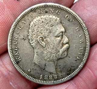 1883 Hawaii Half Dollar Very Nice Better Grade Slightly Circulated!! C26