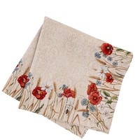 Sandner Mohnidylle Gobelin-Mitteldecke Tischdecke Sommer Blumen 100X100 Cm
