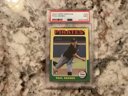 Paul Skenes Rookie Card 2024 Topps Heritage High Number #594 PSA 9 MINT