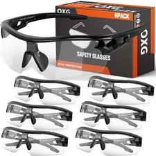 6 Pack Safety Glasses for Men Women, ANSI Z87.1 Protective Eyewear  UV Prote...