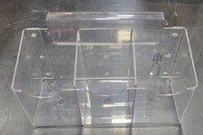 3-Compartment Clear Acrylic Organizer with hanging lip