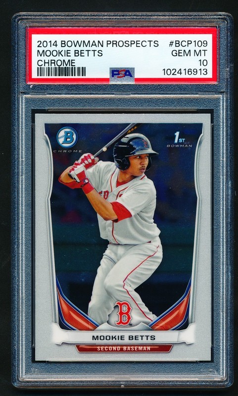 2014 Bowman Chrome Mookie Betts #BCP109 1st Bowman PSA 10 GEM MINT Red Sox RC