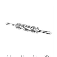 Silver Metal Manual Body Massage Roller Stick Back Legs Arm Abdomen Buttocks