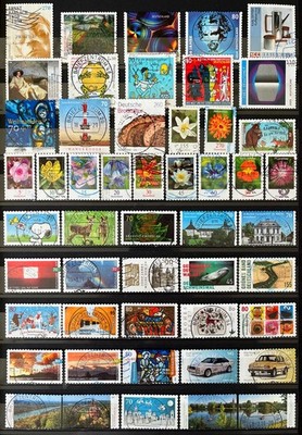 BUND, BRD, 50 Selbstklebende(SK) aus Deutschland 2018-2020 Rundstempel