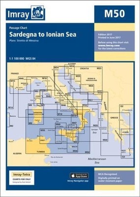 Imray Chart M50: Sardegna to Ionian Sea by Imray Folded Book