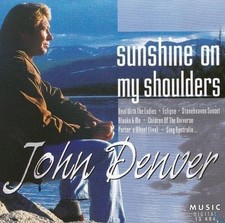 JOHN DENVER : SUNSHINE ON MY SHOULDERS (CD) DISC+FRONT&BACK CVR ART-NO CASE-VG