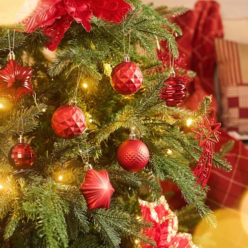 Valery Madelyn Christbaumschmuck 60 Teile, rote Weihnachtskugeln - Bild 3 von 7