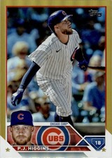 P.J. Higgins 2023 Topps Series 2 Gold Rainbow #338 Chicago Cubs
