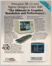 Princeton SR-12 Sigma Designs Color 400 AutoCAD VersaCAD 1985 Print Ad