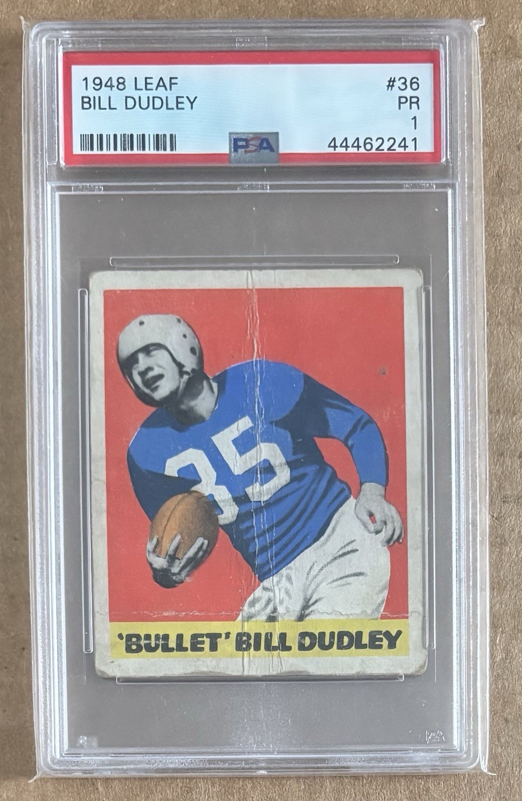 1948 Leaf - Bill Dudley #36 (RC) - PSA 1