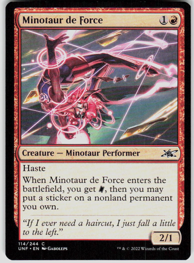 Minotaur de Force 114 Unfinity Magic the Gathering