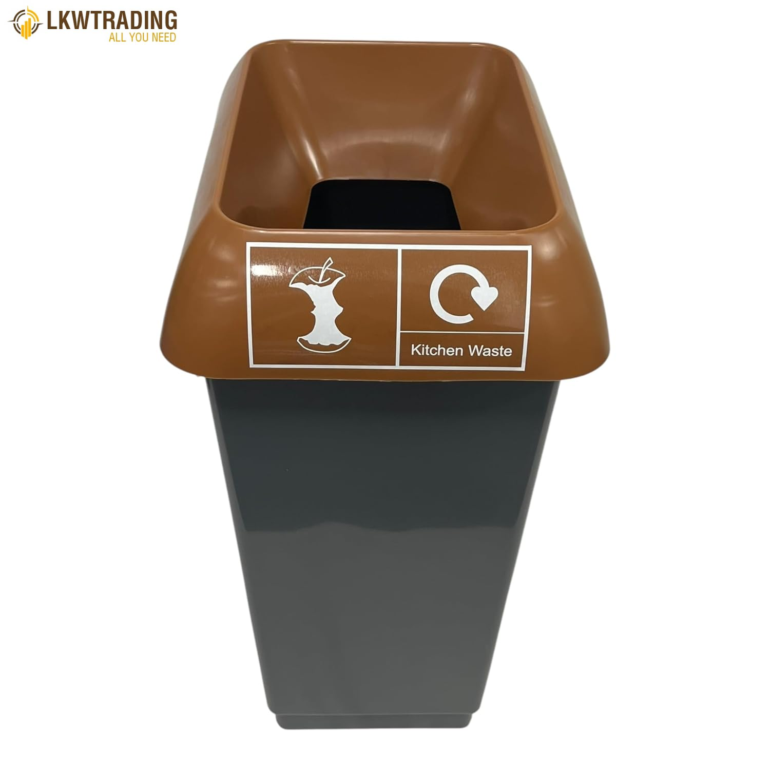 Chabrias 50 Litre Lime Green Lid & Food Waste Recycling Bin – UK Made 100% Recyc