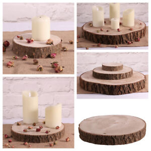  Natural  Wood  Log Slice Tree Bark Table Centerpiece Wedding  