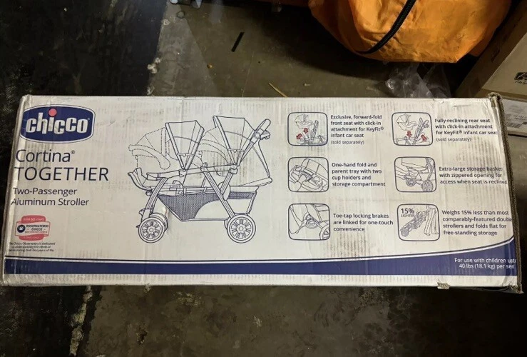 Cochecito doble Chicco Cortina Together Minerale negro (SOLO RECOGIDA LOCAL) Foto 4 de 4