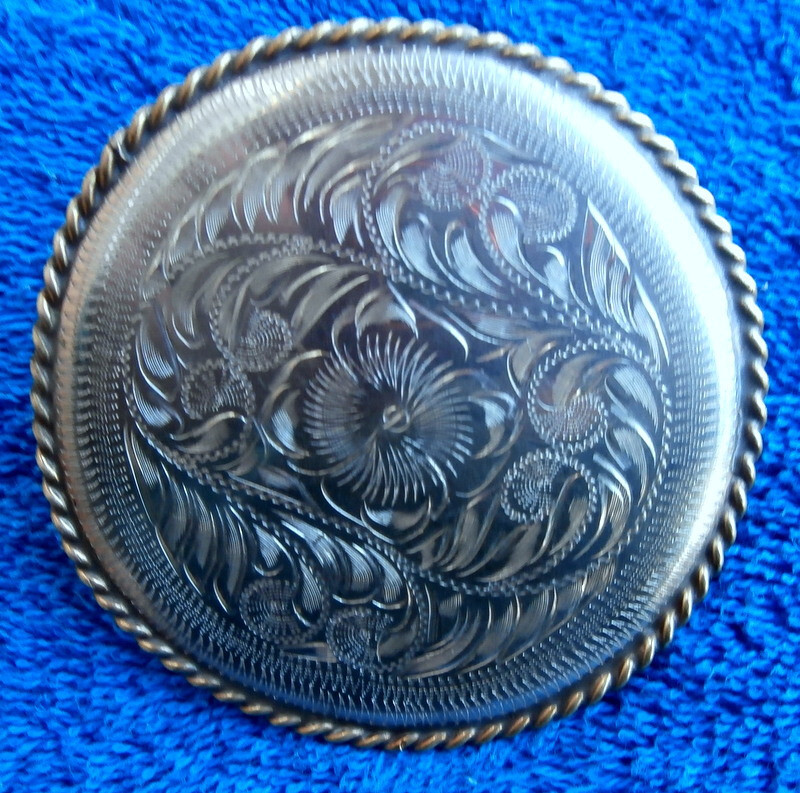 Vintage Engraved 3 in. Silver Saddle Horn Cap for Horse Saddle eBay
