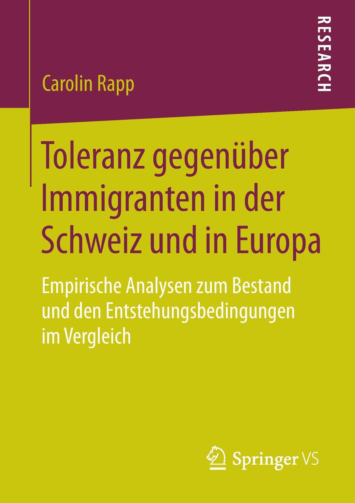 Thumbnail - Toleranz Gegenüber Immigranten In Der Schweiz Und In Europa Carolin