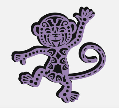 Monkey Vinyl Decal Sticker Multicolor Choice a3644