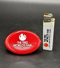 Lot of 2 Souvenirs 1982 Worlds Fair Knoxville TN Coin PURSE & Scripto Lighter