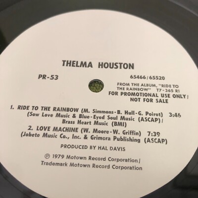 Thelma Houston   Ride To The Rainbow / Love Machine - DISCO  12'' VINYL SINGLE