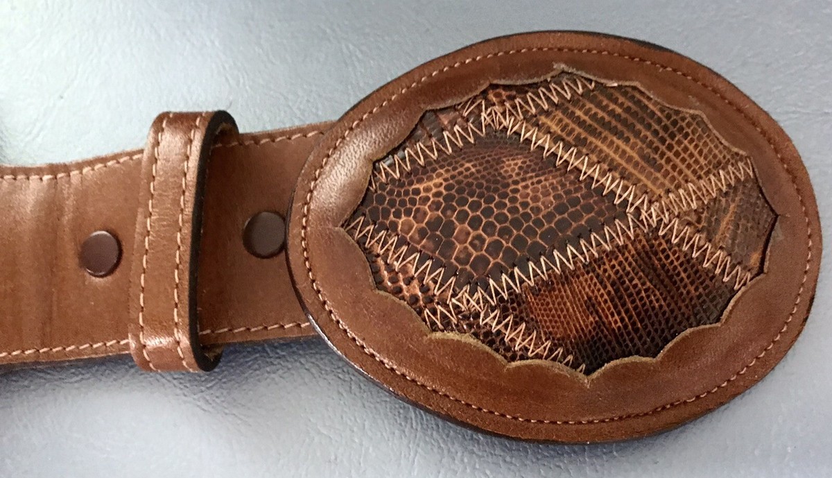 Nocona Genuine Lizard belt size 23 Nocona Gator Print Tooled Billet Western Belt | Boot Barn main image 3