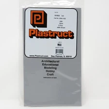 Plastruct 91002 Gray .020" 12x7 ABS Plastic Sheet Set Scratch building Supplies